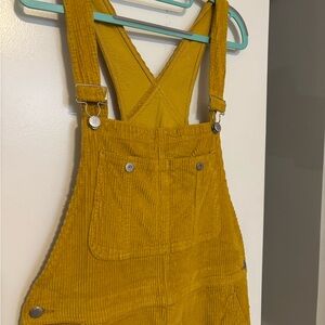 We The Free Yellow Corduroy Overalls